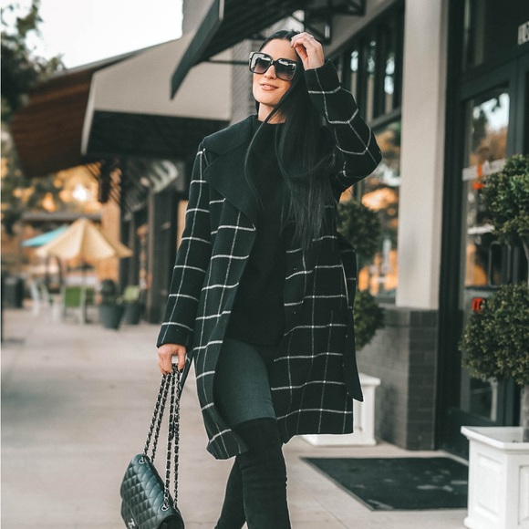 baldwin Jackets & Blazers - BALDWIN BLDWN Skyler Black Plaid Check Coat